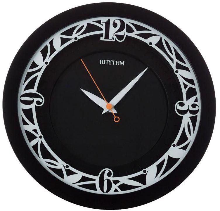 Rhythm Wall Clock Black