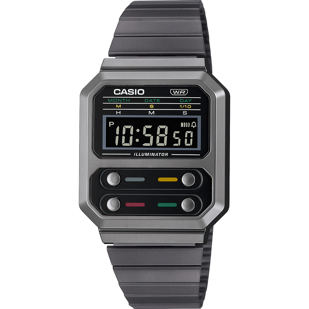 Casio Digital Black Watch A100WEGG-1ADF | Resin | Water-Resistant | Minimal | Quartz Movement | Lifestyle| Business | Scratch-resistant | Fashionable | Halabh.com