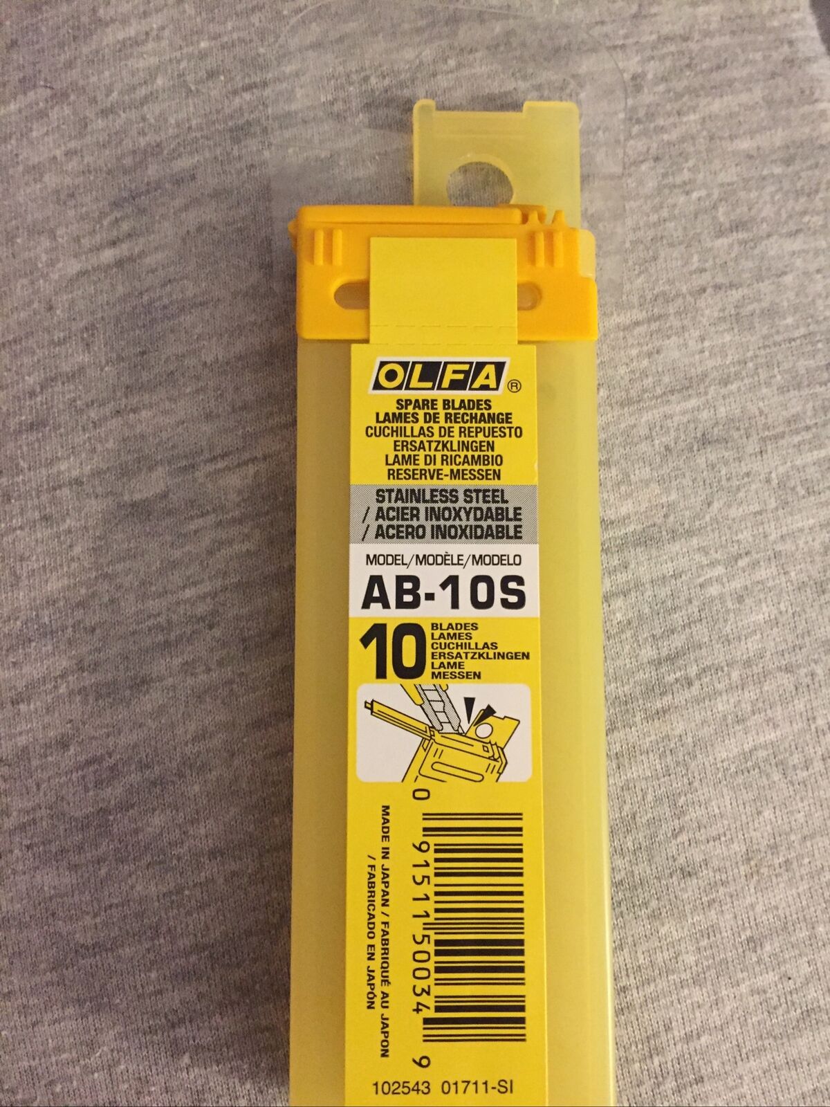 Olfa Stainless Steel Snap Of Blades Ab 10S Pack Of 10