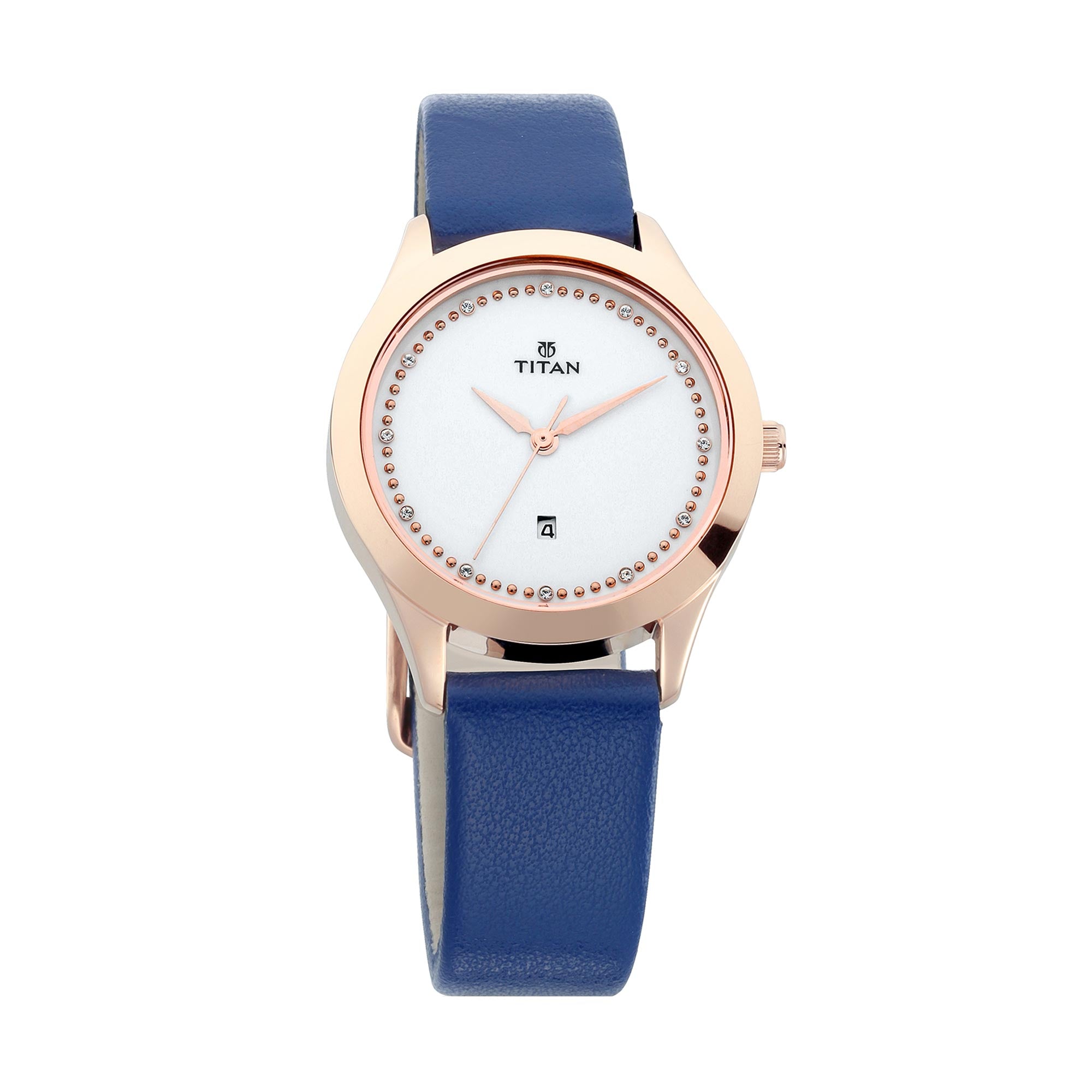 Titan Sparkle Analog Women's Watch 2570WL02 | Leather Band | Water-Resistant | Quartz Movement | Classic Style | Fashionable | Durable | Affordable | Halabh.com