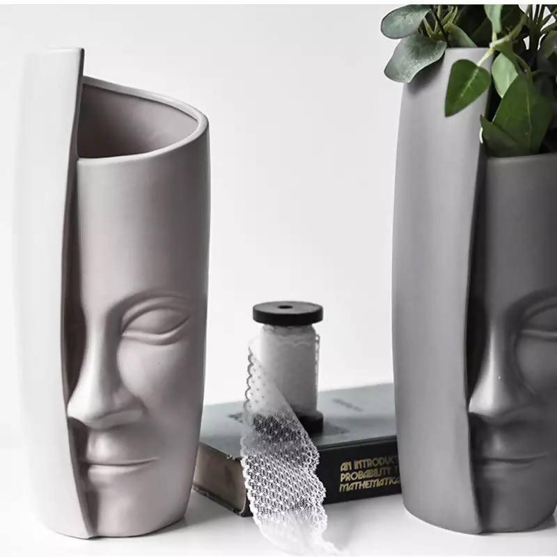 Creative People Face Big Head Vase Pot 1 PCS