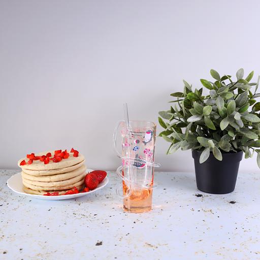 Royalford RF6167 Royalford Transparent Acrylic Glass With Straw Drinking Tube Straw Resistant Glass Clear Juice Cup