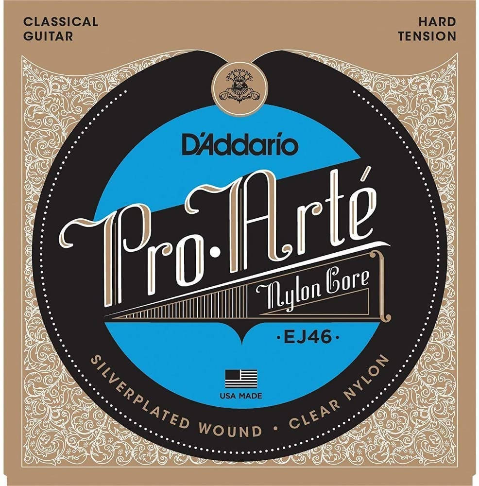 D Addario Pro Arte Silver Or Black Nylon Classical Guitar String Hard Tension