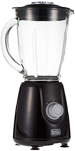 Black & Decker Electric Glass Blender With 2 Grinding Mil 1.5 400W Black | Kitchen Appliances | Halabh.com