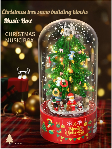 Christmas Tree Building Blocks Music Box