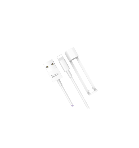 Hoco Charging Cable Lightning With Holder White