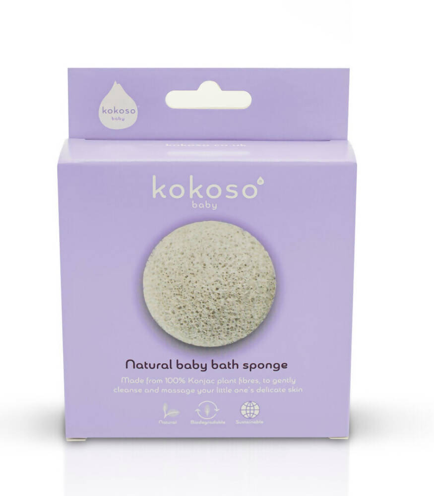 Kokoso Baby Natural Konjac Bath Sponge White