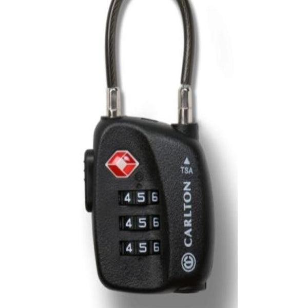 Carlton Cable Lock Black TSA Luggage Lock