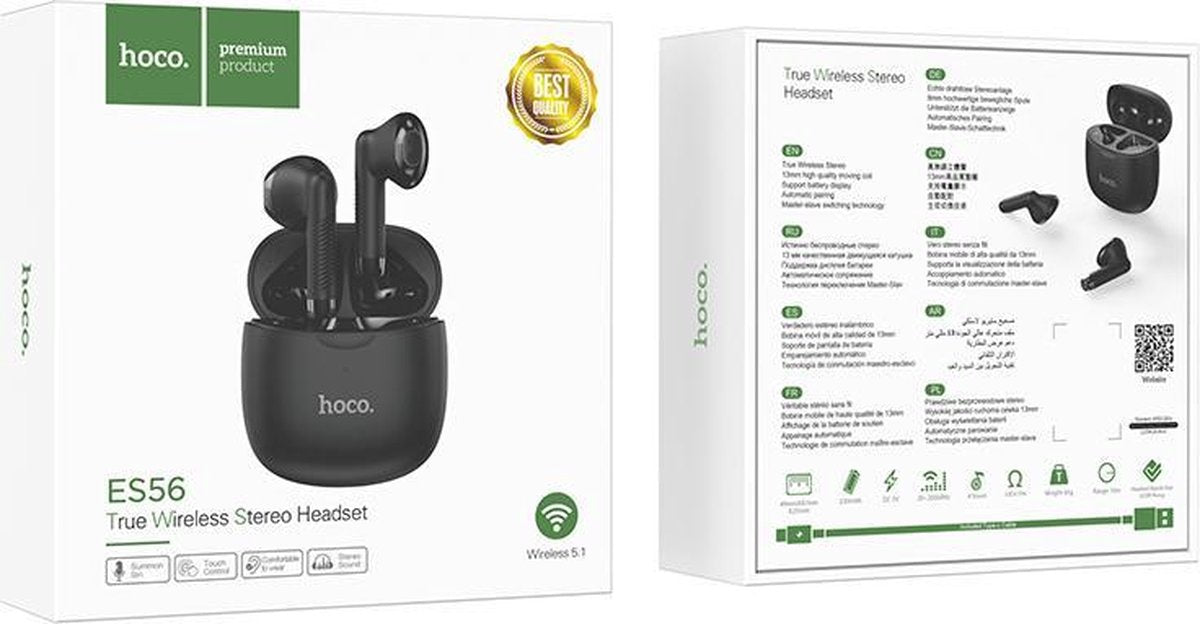 Hoco Wireles Ear Phones Black Online in Bahrain - Halabh