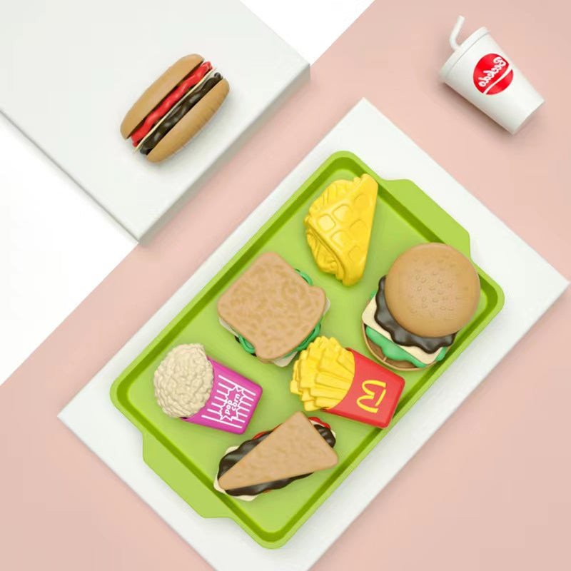 Play House Mini Burger And Fries Set Simulation Food Toys For Kids