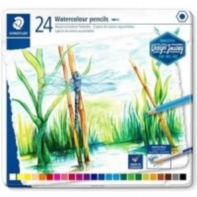 STAEDLER Coloured pencils aquarell set 24col ST-14610C-C24