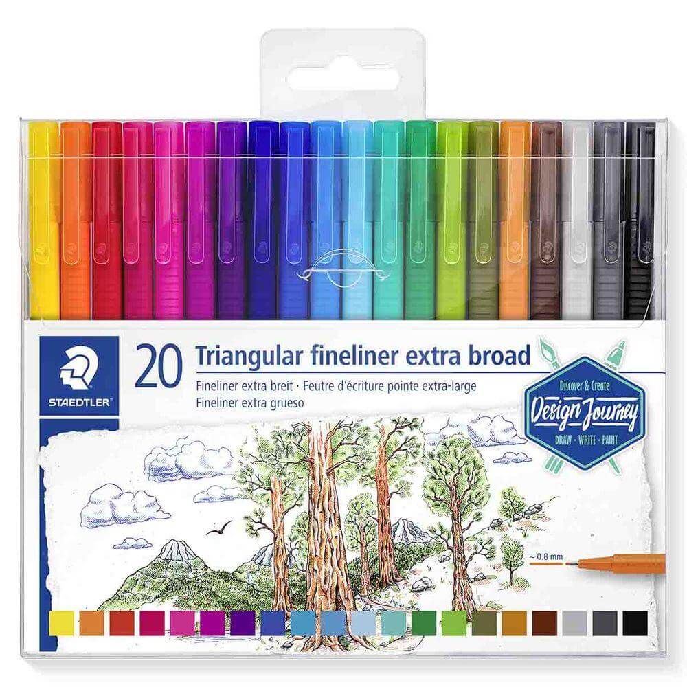 Staelder Triplus Fineliner extra broad Set 20col ST-338-TB20C