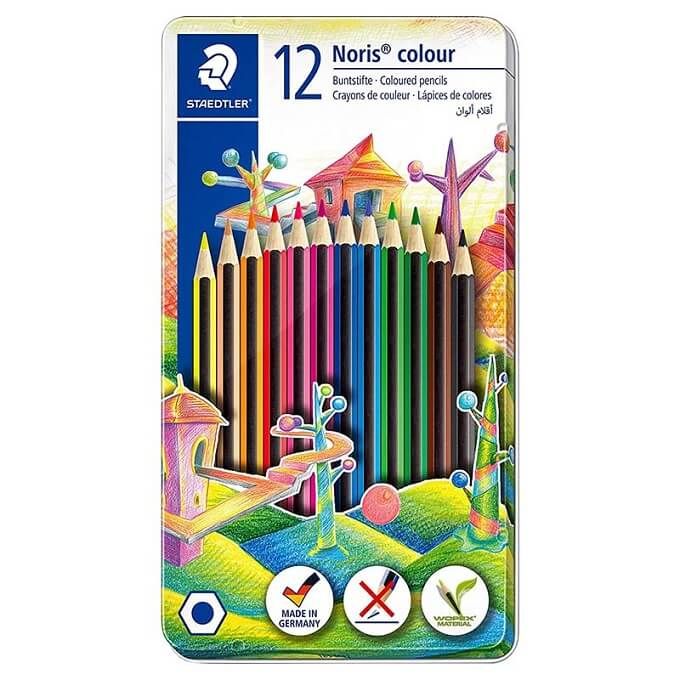 Staedler Noris Coloured Pencils Metal Set=12col. ST-185-M12