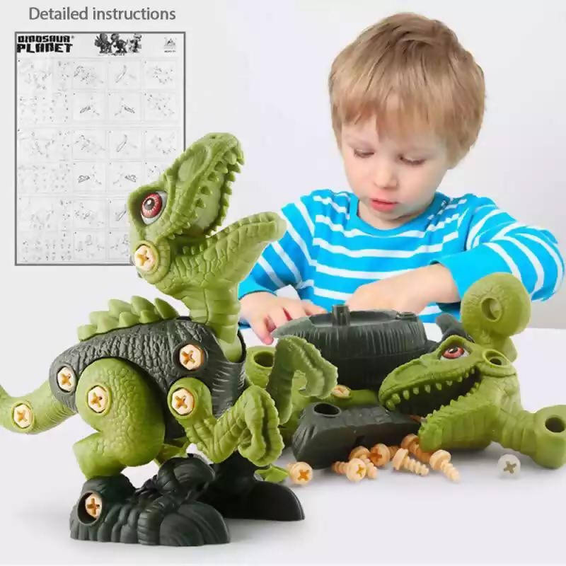 Children's Dinosaur Cool Boy Toy Set Six In One Boy DIY Twisted Screw Assembly