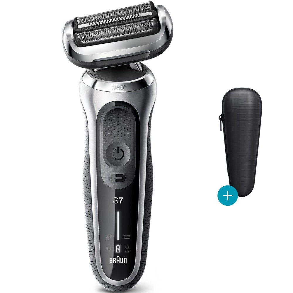 Braun Series 7 70-S1000s Wet And Dry Shaver With Travel Case Silver