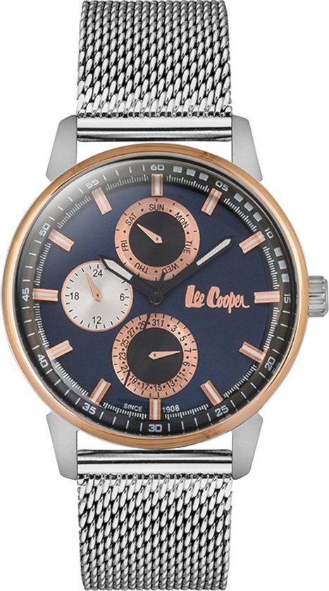 Lee Cooper Men's Watch LC06580.550 | Stainless Steel | Mesh Strap | Water-Resistant | Minimal | Quartz Movement | Lifestyle | Business | Scratch-resistant | Fashionable | Halabh.com