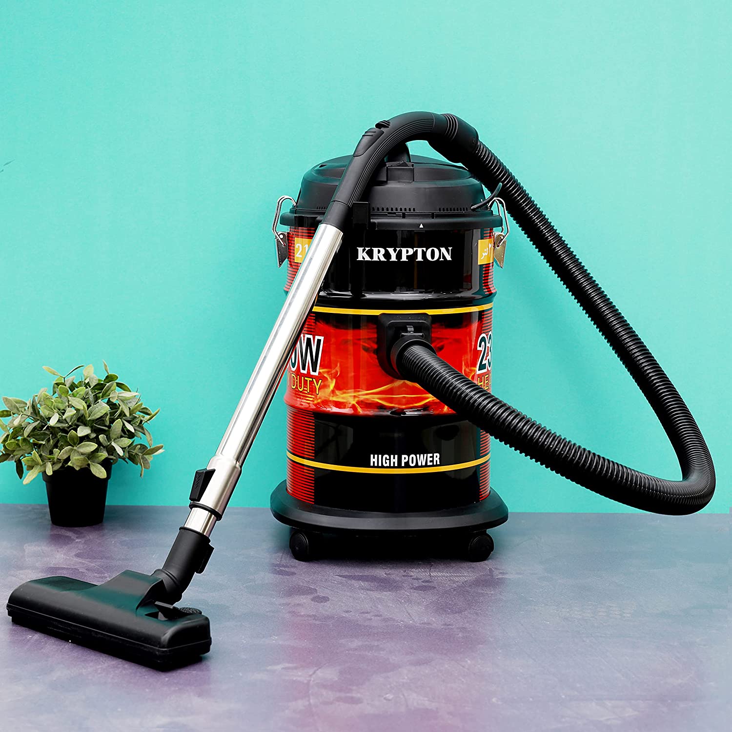 Krypton 2300Watts Drum Vacuum Cleaner Black | Cleaning Accessories | Halabh.com