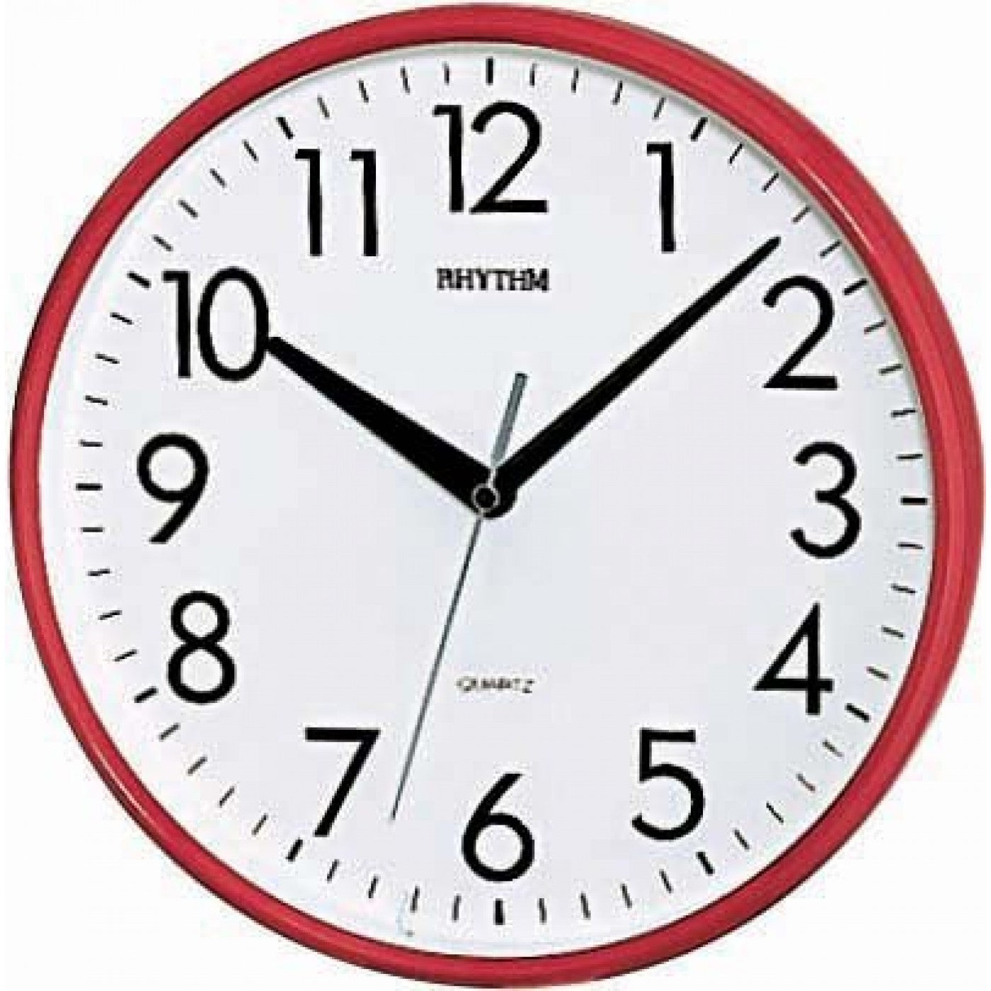 Rhythm Plastic Wall Clock Red CMG716NR01 | stylish watch | accurate timekeeping | wall clock | round clock | Casio watch | wall watch | home décor | timepiece | Halabh.com