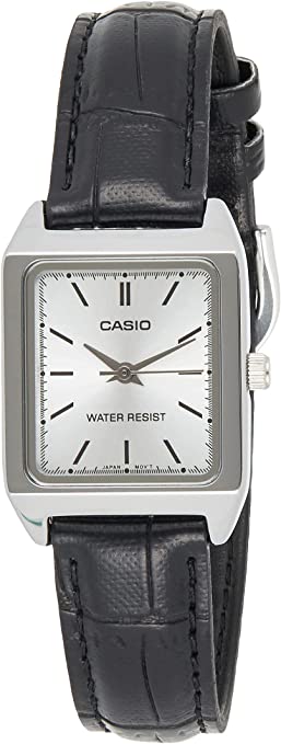 Casio Women's Black LTP-V007L-7E1UD | | Leather Band | Water-Resistant | Quartz Movement | Classic Style | Fashionable | Durable | Affordable | Halabh