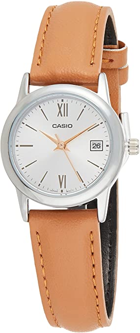 Casio Women's Watch LTP-V002L-7B3UD | Leather Band | Water-Resistant | Quartz Movement | Classic Style | Fashionable | Durable | Affordable | Halabh