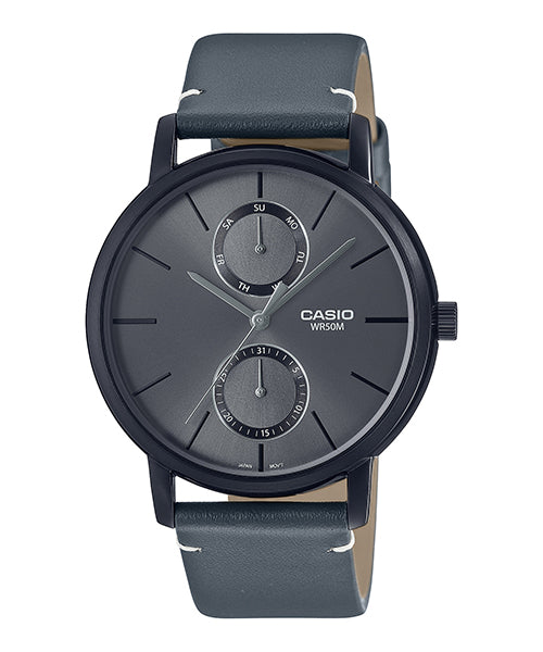 Casio Men's Watch - MTP-B310BL-1AVD | Leather Band | Water-Resistant | Quartz Movement | Classic Style | Fashionable | Durable | Affordable | Halabh