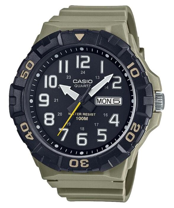 Casio Men's Quartz Watch- MRW-210H-5AVD | Resin Strap | Water-Resistant | Minimal | Quartz Movement | Lifestyle| Business | Scratch-resistant | Fashionable | Halabh