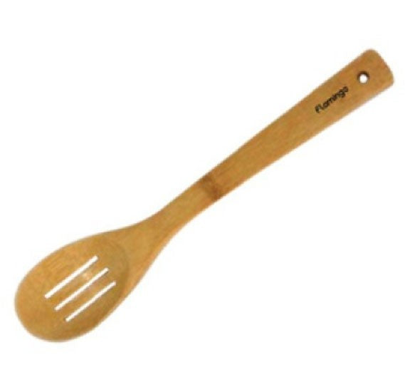 Flamingo Wooden Slotted Spoon