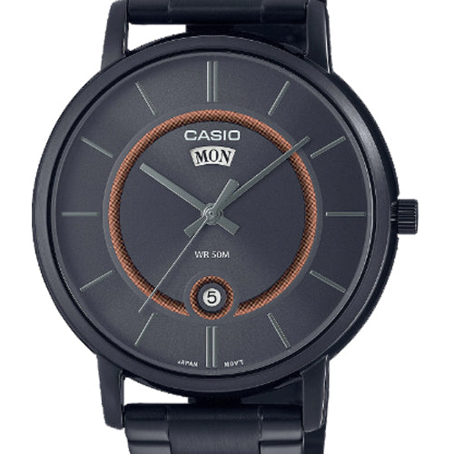 Casio Men Metal Watch MTP-B120B-8AVDF | Stainless Steel Mesh Strap | Water-Resistant | Minimal | Quartz Movement | Lifestyle| Business | Scratch-resistant | Fashionable | Halabh 