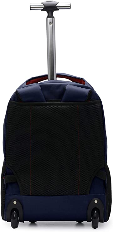 Stargold Unisex Water-Resistant Trolley Backpack, 18 Wheels, Dark Blue