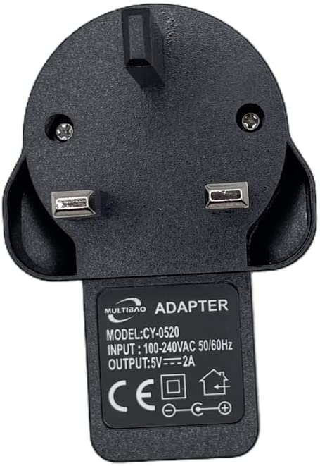 Multibao USB Power Adapter UK Mains Charger 5V 2A USB Plug 5V 2A UK 3 Pin