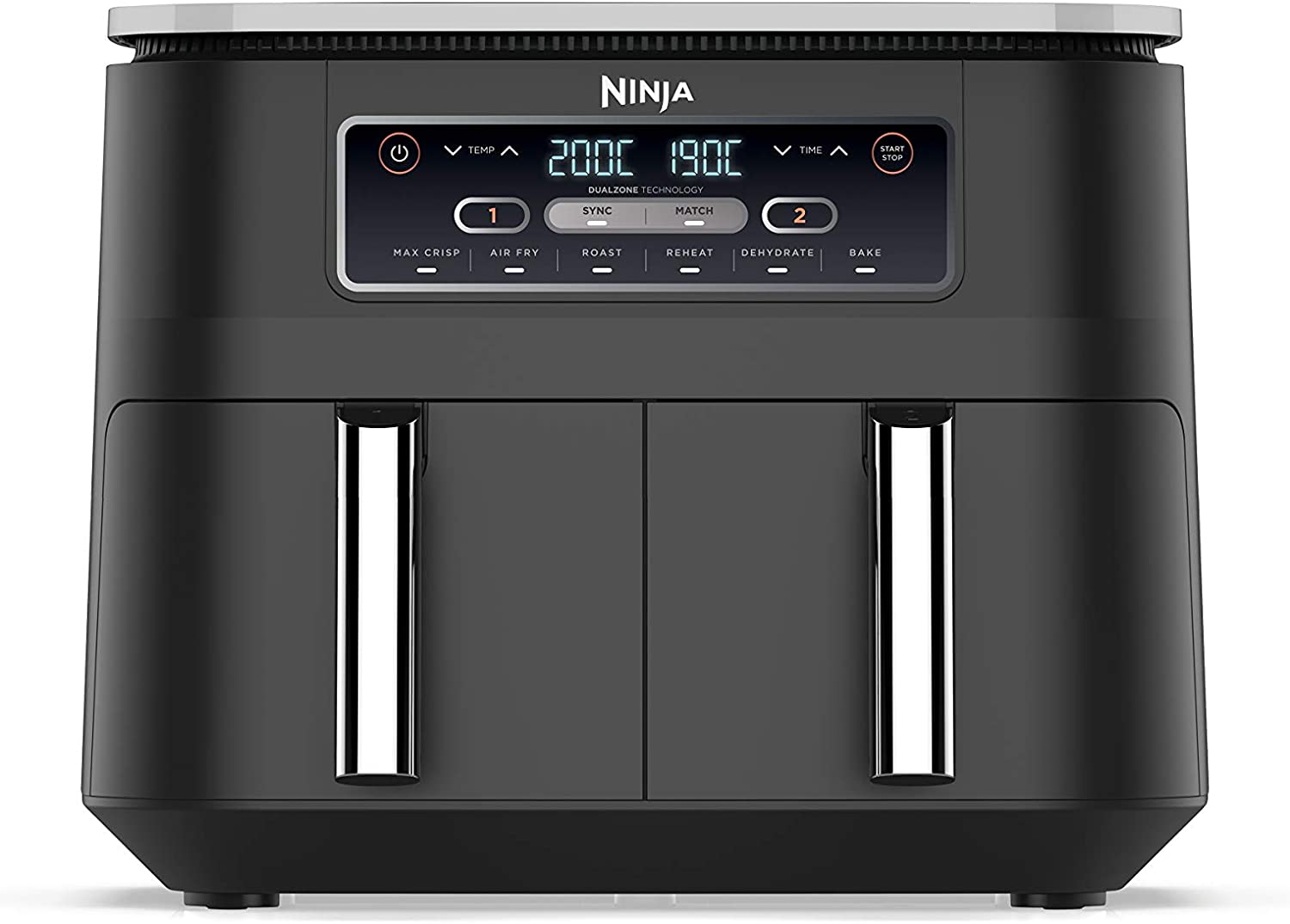 Ninja Foodi Dual Zone Air Fryer | Color Black | Capacity 7.6L | Best Kitchen Appliances in Bahrain | Halabh