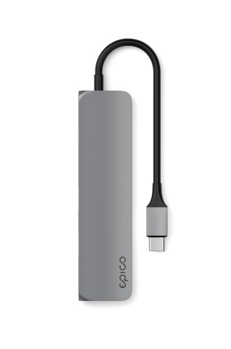 Epico 4K HDMI USB Type-C Hub Grey