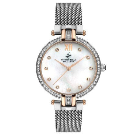 Beverly Hills Polo Club Women's Watch BP3257C.520 | Stainless Steel | Mesh Strap | Water-Resistant | Minimal | Quartz Movement | Lifestyle | Business | Scratch-resistant | Fashionable | Halabh.com