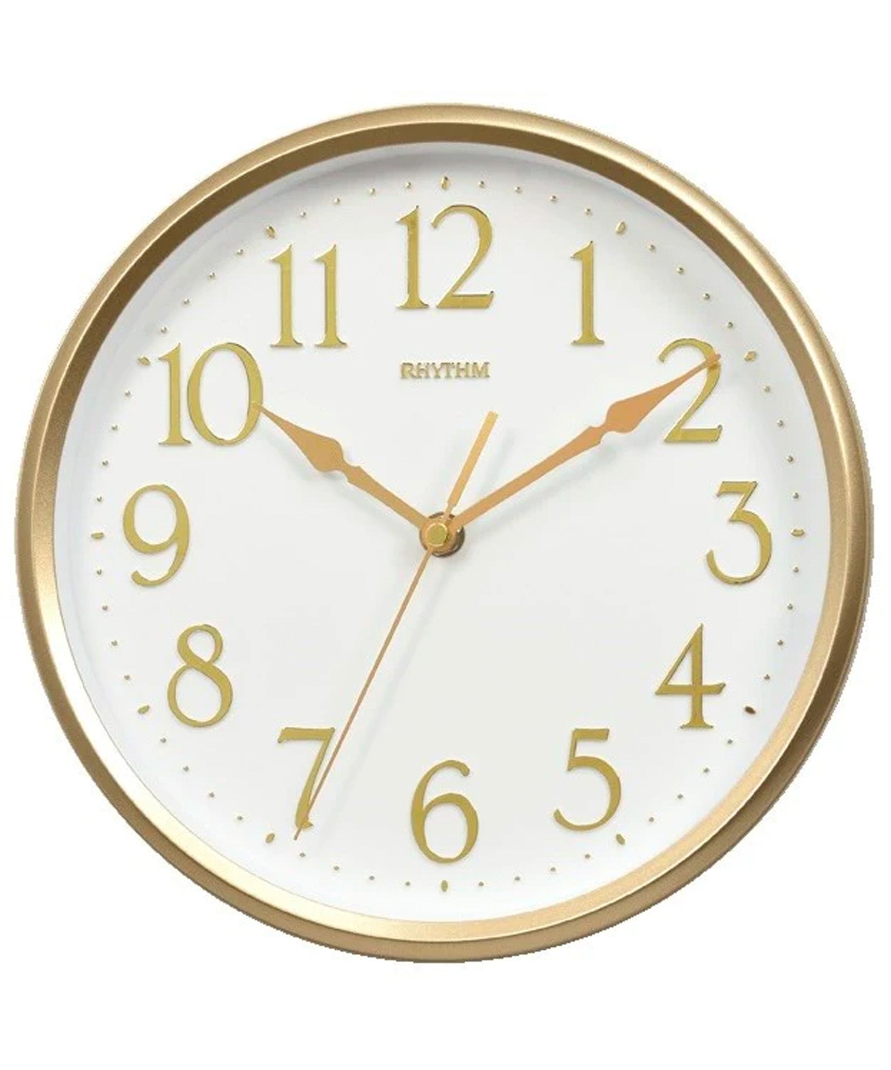 Rhythm Wall Analog Clock White CMG577NR18 | stylish watch | accurate timekeeping | wall clock | round clock | Casio watch | wall watch | home décor | timepiece | Halabh.com