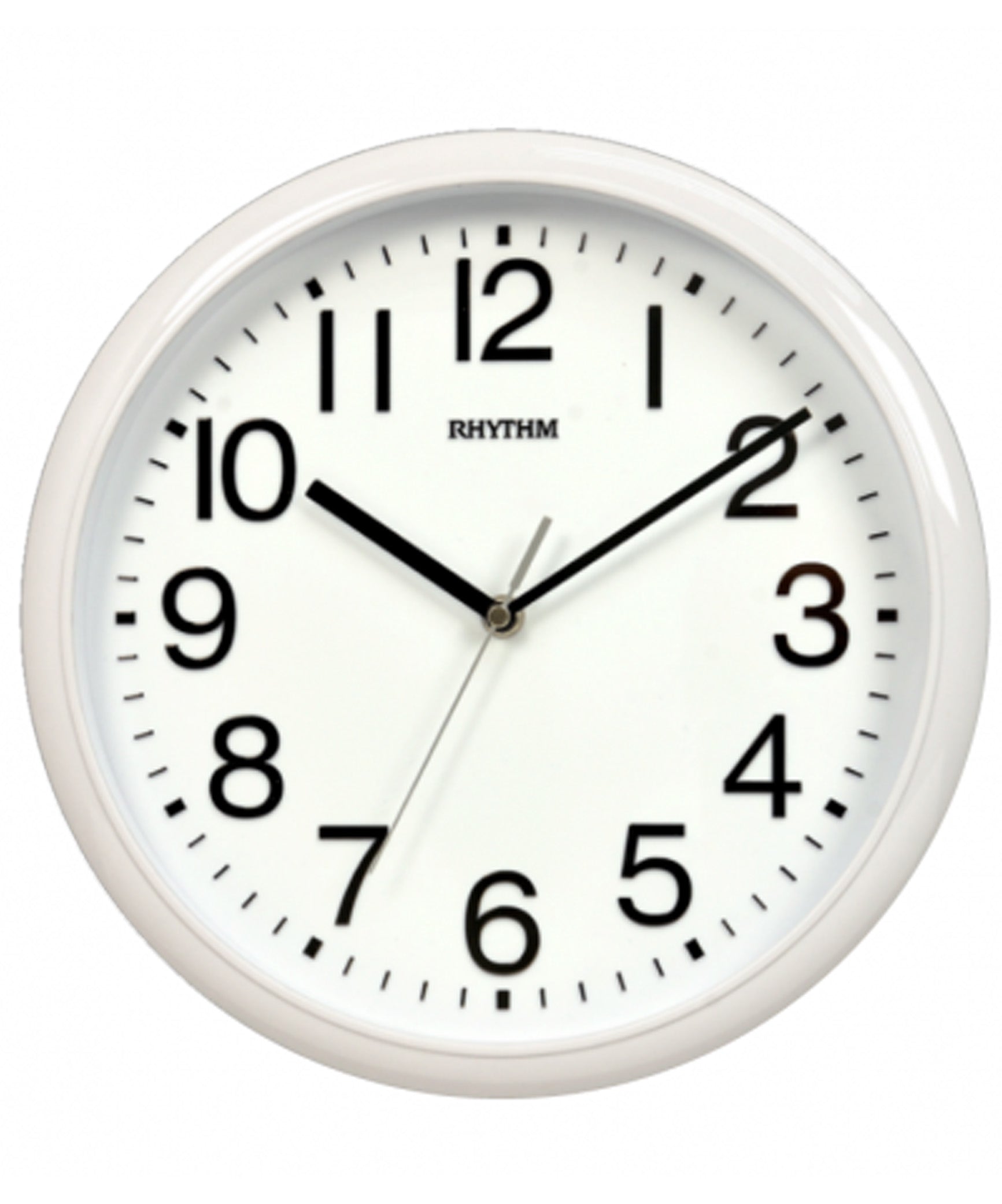 Rhythm Wall Clock Analog Clock White Dial White Case
