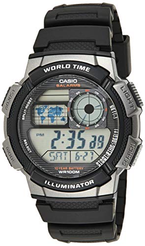 Casio Men's Digital Sport Watch AE-1000W-1BVDF | Resin | Water-Resistant | Minimal | Quartz Movement | Lifestyle| Business | Scratch-resistant | Fashionable | Halabh.com
