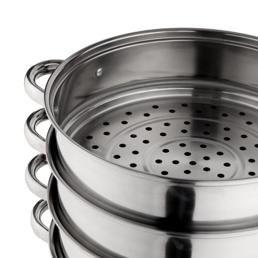 Royalford 4-Layer Stainless Steel Steamer Pot Multipurpose Silver