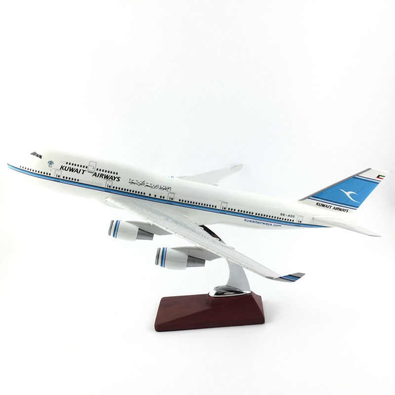 47 CM Kuwait Airways Plane Model Boeing 747 Aircraft Kids Toys Plane Plane Model