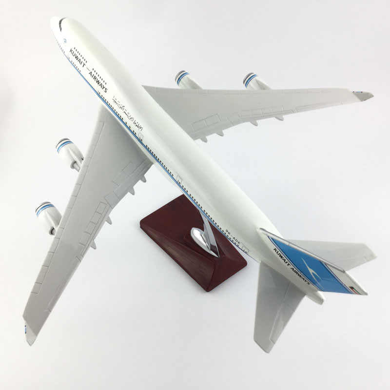 47 CM Kuwait Airways Plane Model Boeing 747 Aircraft Kids Toys Plane Plane Model