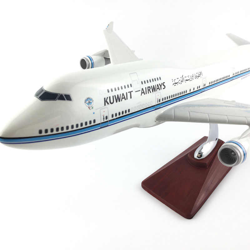 47 CM Kuwait Airways Plane Model Boeing 747 Aircraft Kids Toys Plane Plane Model