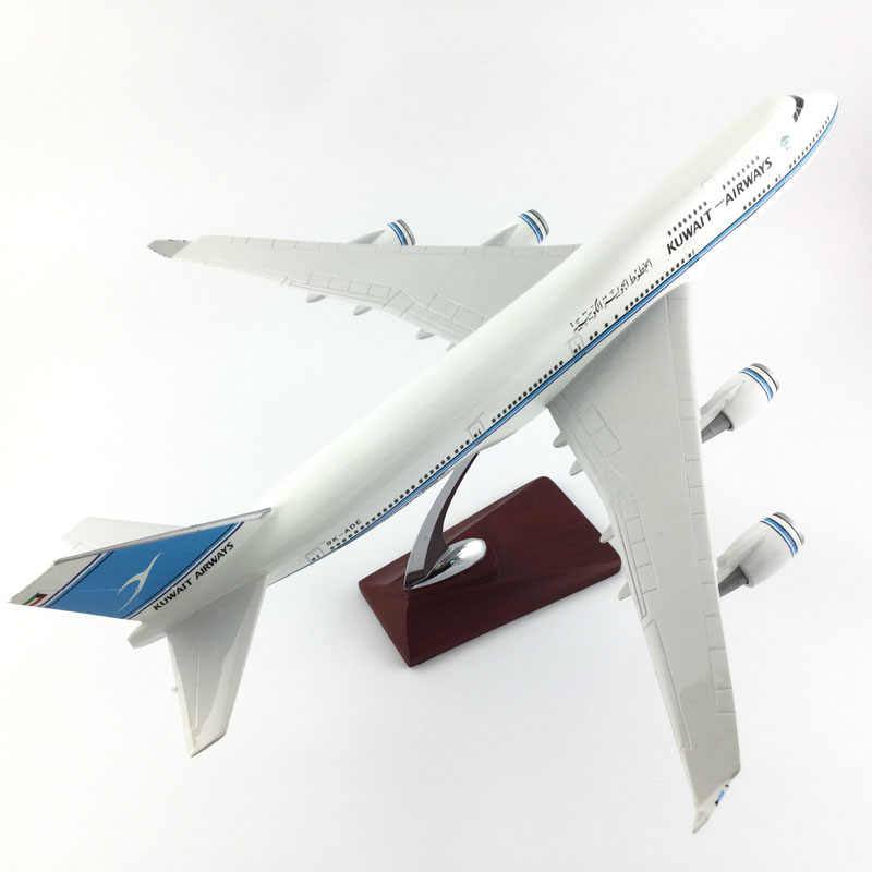 47 CM Kuwait Airways Plane Model Boeing 747 Aircraft Kids Toys Plane Plane Model