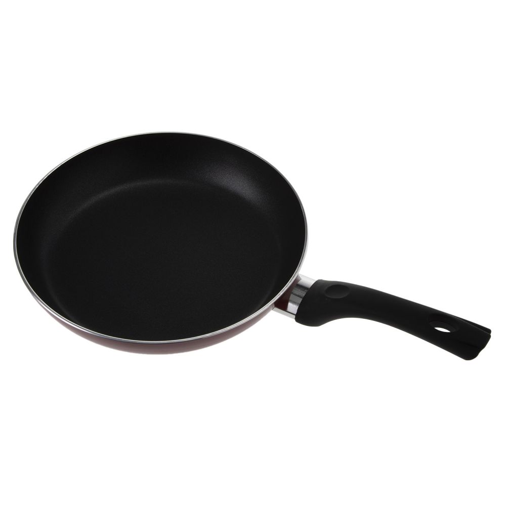 Royalford 26cm Non Stick Fry Pan with Lid Red
