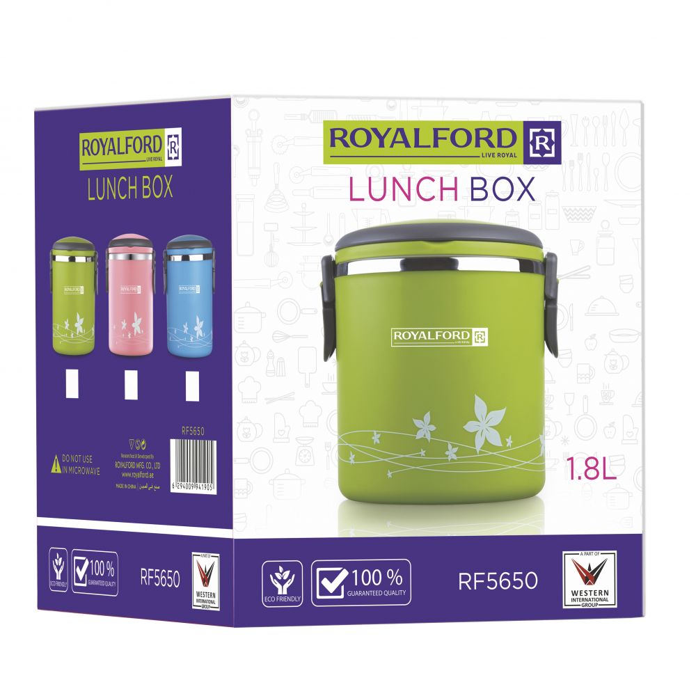 RoyalFord RF5650 S S Lunch Box 1.8 L