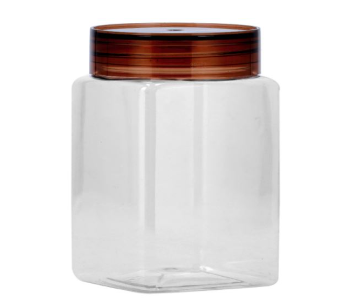 Royalford 450ml Crystalia Square Canister Transparent