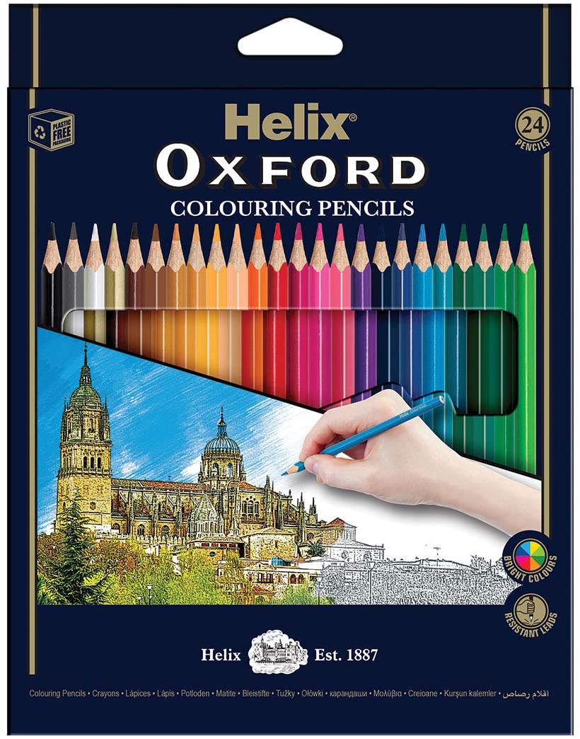 Helix Oxford Colouring Pencils Bright Colours Resistant Leads