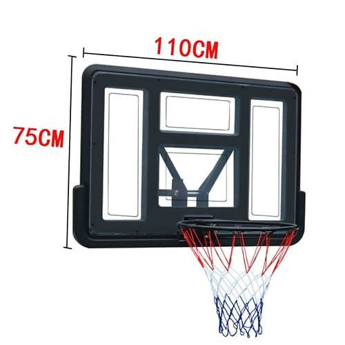 Basketball Board 110x75cm With Ring Black