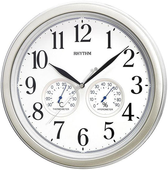 Rhythm Wall Clock Silver 8MGA26WR19 | stylish watch | accurate timekeeping | wall clock | round clock | Casio watch | wall watch | home décor | timepiece | Halabh.com