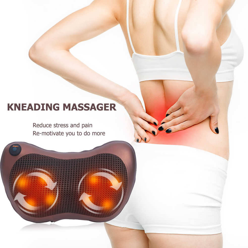 Tahath Shiatsu Neck Pillow Massager Relaxation Therapy with Heater for Home