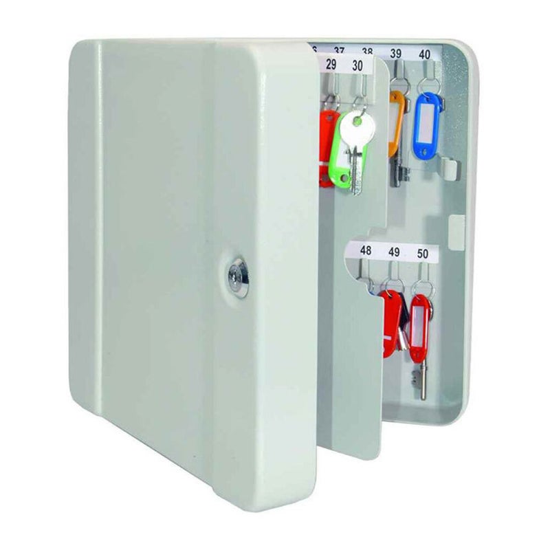 Helix 50 Keys Hooks Wall Mountable Lockable Key Cabinet Safe Box