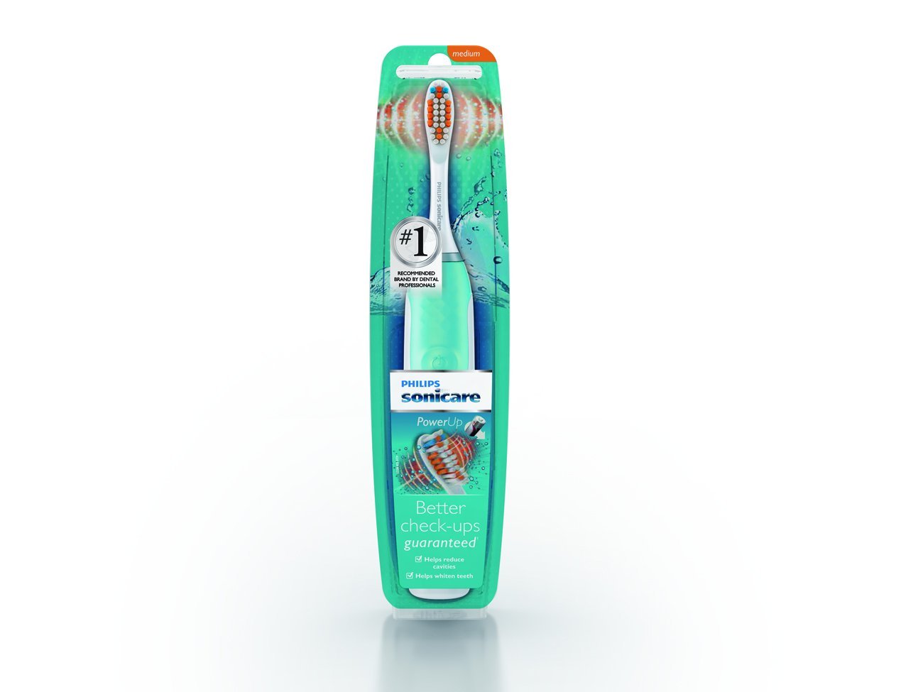 Philips Sonicare HX3631/06 Powerup Battery Toothbrush, Medium, Scuba Blue